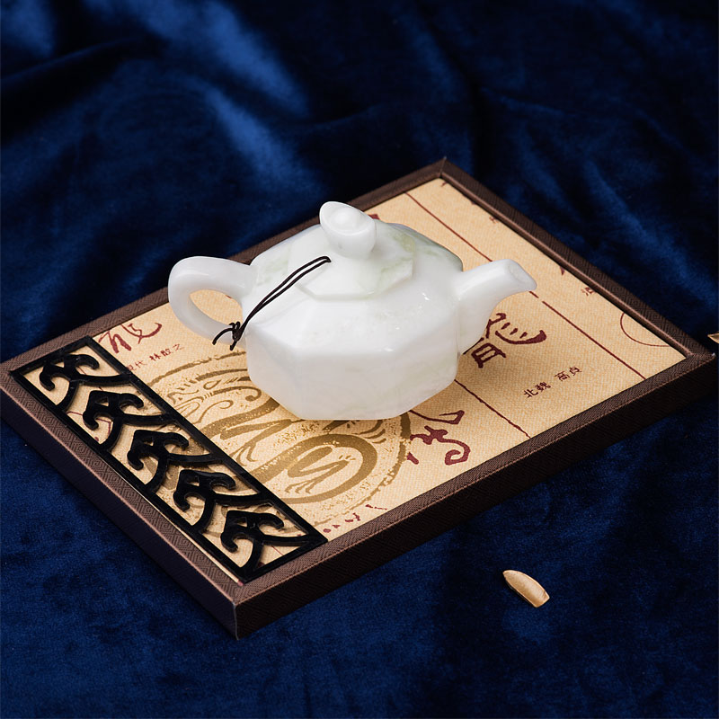 玉石茶壶-八棱茶